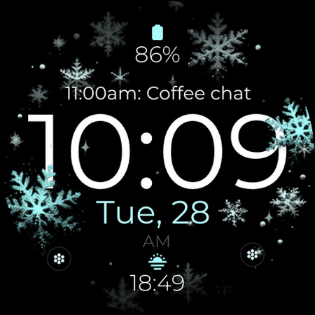 Snowflake rose gold watch face Bildschirmfoto 2