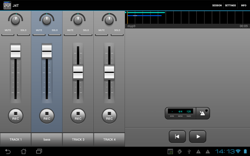 J4T Multitrack Recorder Bildschirmfoto 8