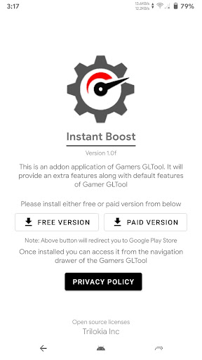 Instant Boost : Addon Bildschirmfoto 2