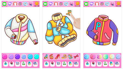 Dress Coloring Game Glitter Bildschirmfoto 21