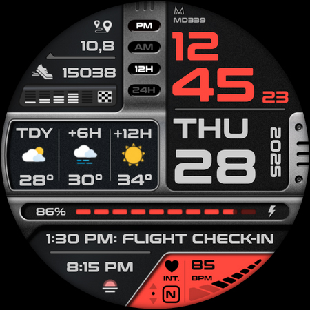 MD339 Digital watch face Bildschirmfoto 14