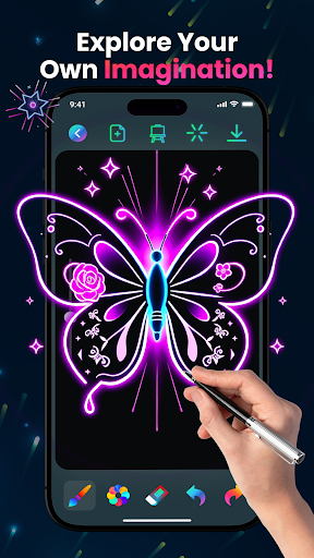 Magic Doodle: Glow Art Drawing Bildschirmfoto 2