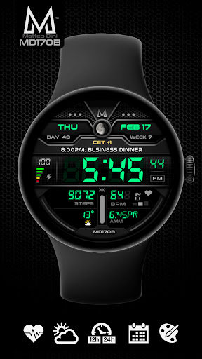 MD170B Digital watch face Bildschirmfoto 2