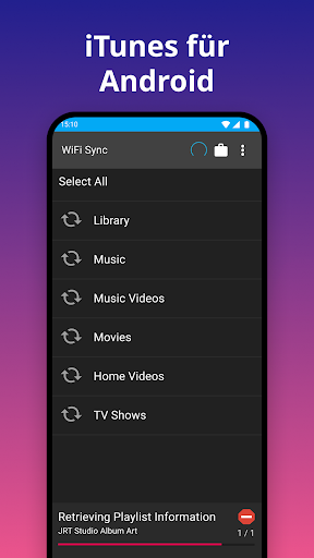 iSyncr: iTunes auf Android Bildschirmfoto 5