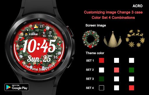 ACRO Happy Christmas Watchface Bildschirmfoto 9