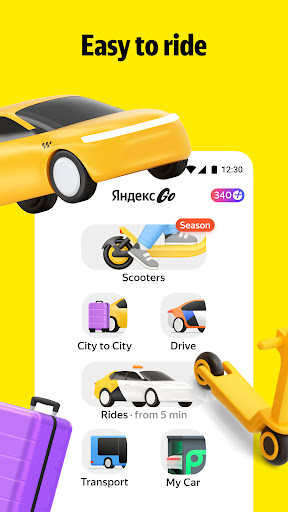 Yandex Go: Taxi Food Delivery Bildschirmfoto 1