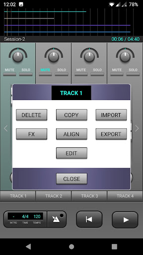 J4T Multitrack Recorder Bildschirmfoto 7