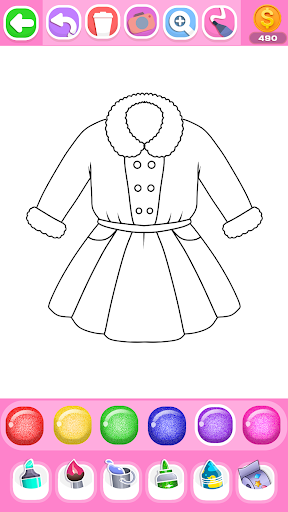 Dress Coloring Game Glitter Bildschirmfoto 10