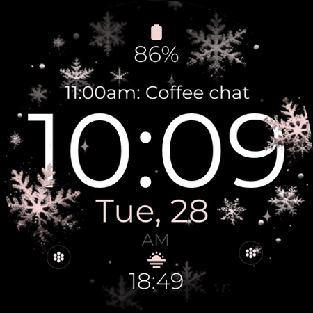 Snowflake rose gold watch face Bildschirmfoto 11