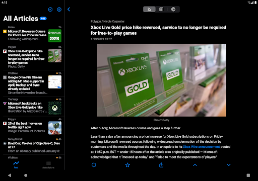 Fluent Reader Lite - RSS Clien Bildschirmfoto 9