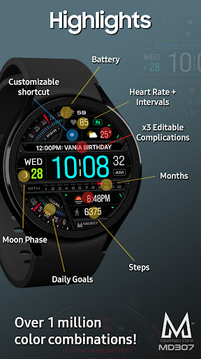 MD307 Digital watch face Bildschirmfoto 1