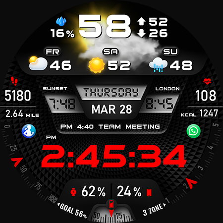 PER27 Digital Watch Face Bildschirmfoto 4