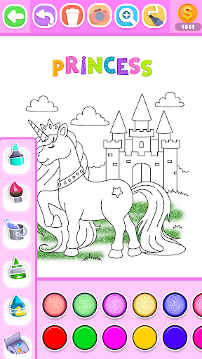 Princess Coloring Book Glitter Bildschirmfoto 6