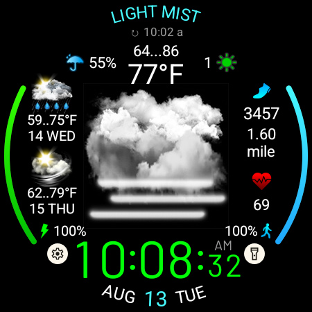 Weather watch face W5.5 Bildschirmfoto 3