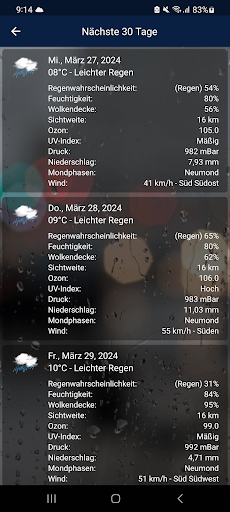 Wetter - Wetter in Echtzeit Bildschirmfoto 2