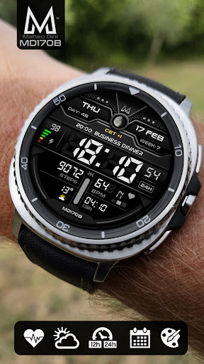 MD170B Digital watch face Bildschirmfoto 11