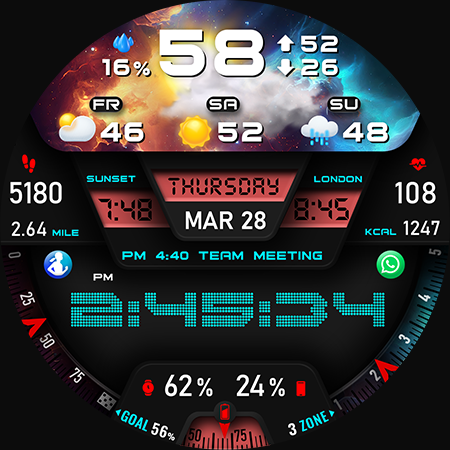 PER27 Digital Watch Face Bildschirmfoto 1