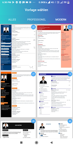 Lebenslauf erstellen Bewerbung Bildschirmfoto 2