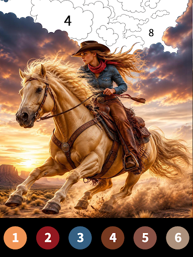 Wild West Color by Number Book Bildschirmfoto 14
