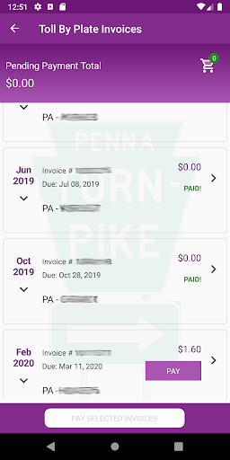 PA Toll Pay Bildschirmfoto 8