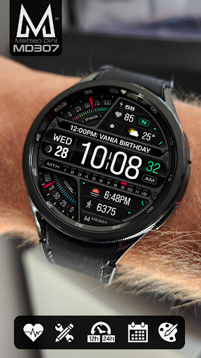MD307 Digital watch face Bildschirmfoto 4