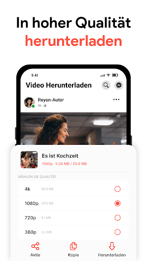 Alle Video Downloader App Bildschirmfoto 2