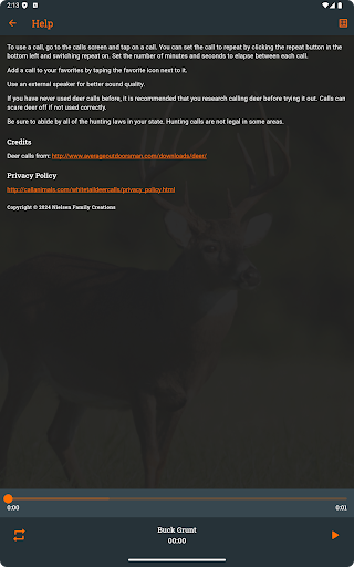 Whitetail Deer Calls Pro Bildschirmfoto 8