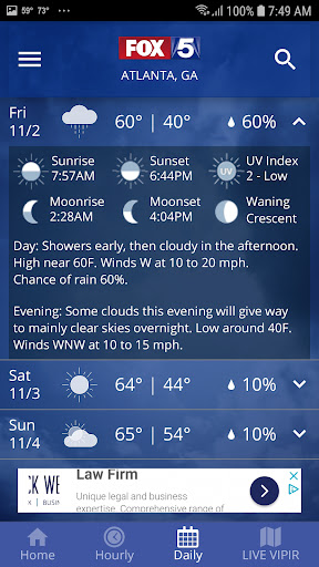 FOX 5 Storm Team Weather Radar Bildschirmfoto 1