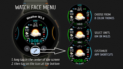 Weather watch face W5.5 Bildschirmfoto 11