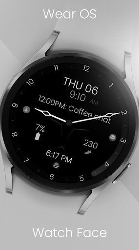 Minimal Black v30 Watch Face Bildschirmfoto 9