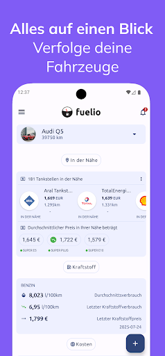 Fuelio: Tanken App,Fahrtenbuch Bildschirmfoto 2