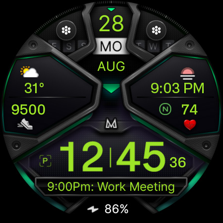 MD326 3D Modern Watch Face Bildschirmfoto 10