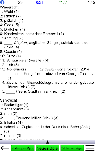 Deutsches Kreuzworträtsel Bildschirmfoto 18