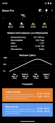 My Moon Phase Pro Bildschirmfoto 2