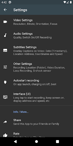 Droid Dashcam - Auto-DVR Bildschirmfoto 1