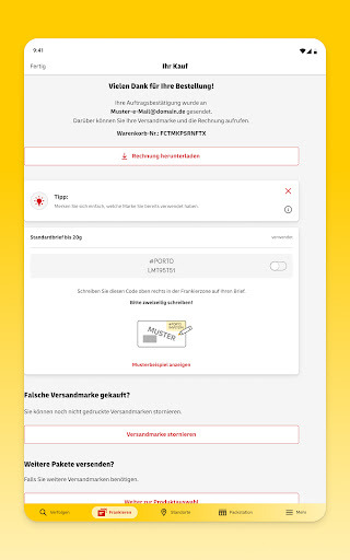 Post & DHL Bildschirmfoto 21