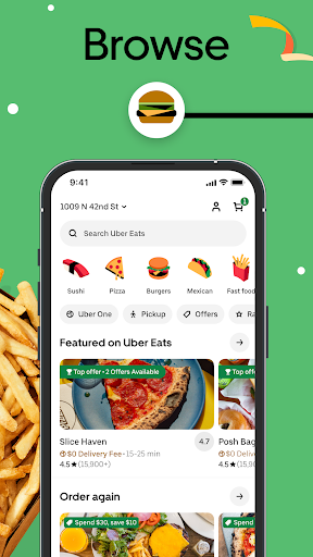 Uber Eats: Essenslieferung Bildschirmfoto 2