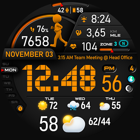 PER23 Digital Watch Face Bildschirmfoto 7