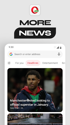 Webbrowser Opera Mini Bildschirmfoto 5