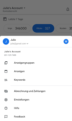 Google Ads Bildschirmfoto 3