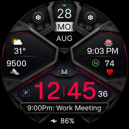 MD326 3D Modern Watch Face Bildschirmfoto 11