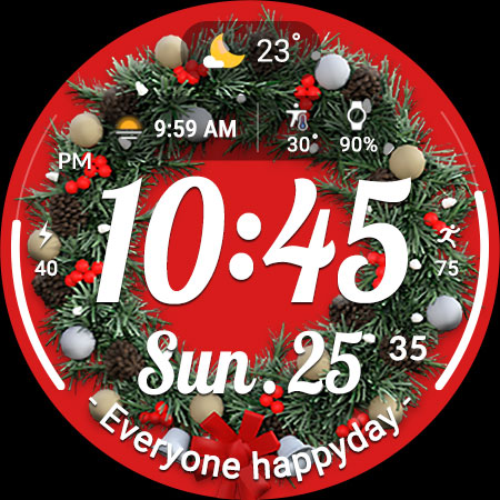 ACRO Happy Christmas Watchface Bildschirmfoto 3