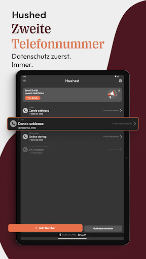 Hushed – Zweite Telefonnummer Bildschirmfoto 11