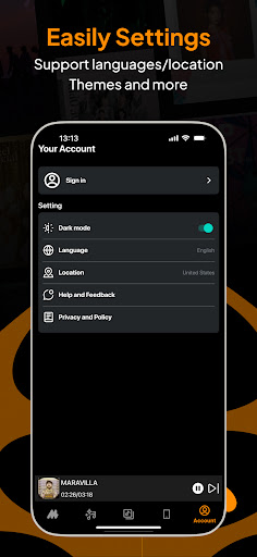 Music Player - Music Streaming Bildschirmfoto 1