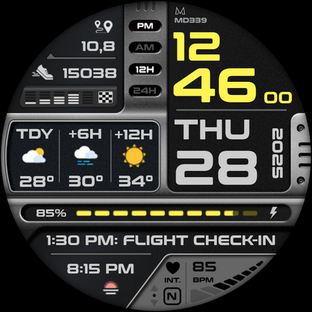 MD339 Digital watch face Bildschirmfoto 9