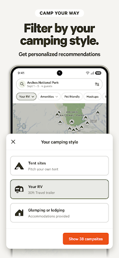 Hipcamp: Camping, RVs & Cabins Bildschirmfoto 3