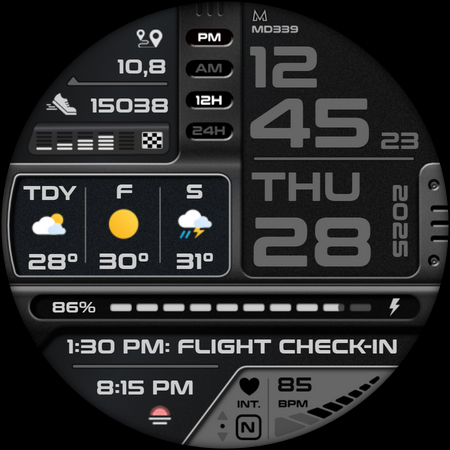 MD339 Digital watch face Bildschirmfoto 16