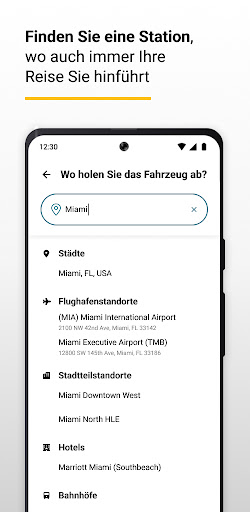 Hertz Mietwagen – jetzt buchen Bildschirmfoto 1