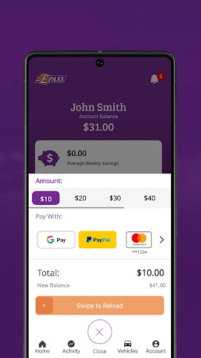 E-PASS Toll App Bildschirmfoto 1