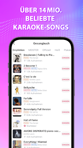 StarMaker: Singe Karaoke Bildschirmfoto 2
